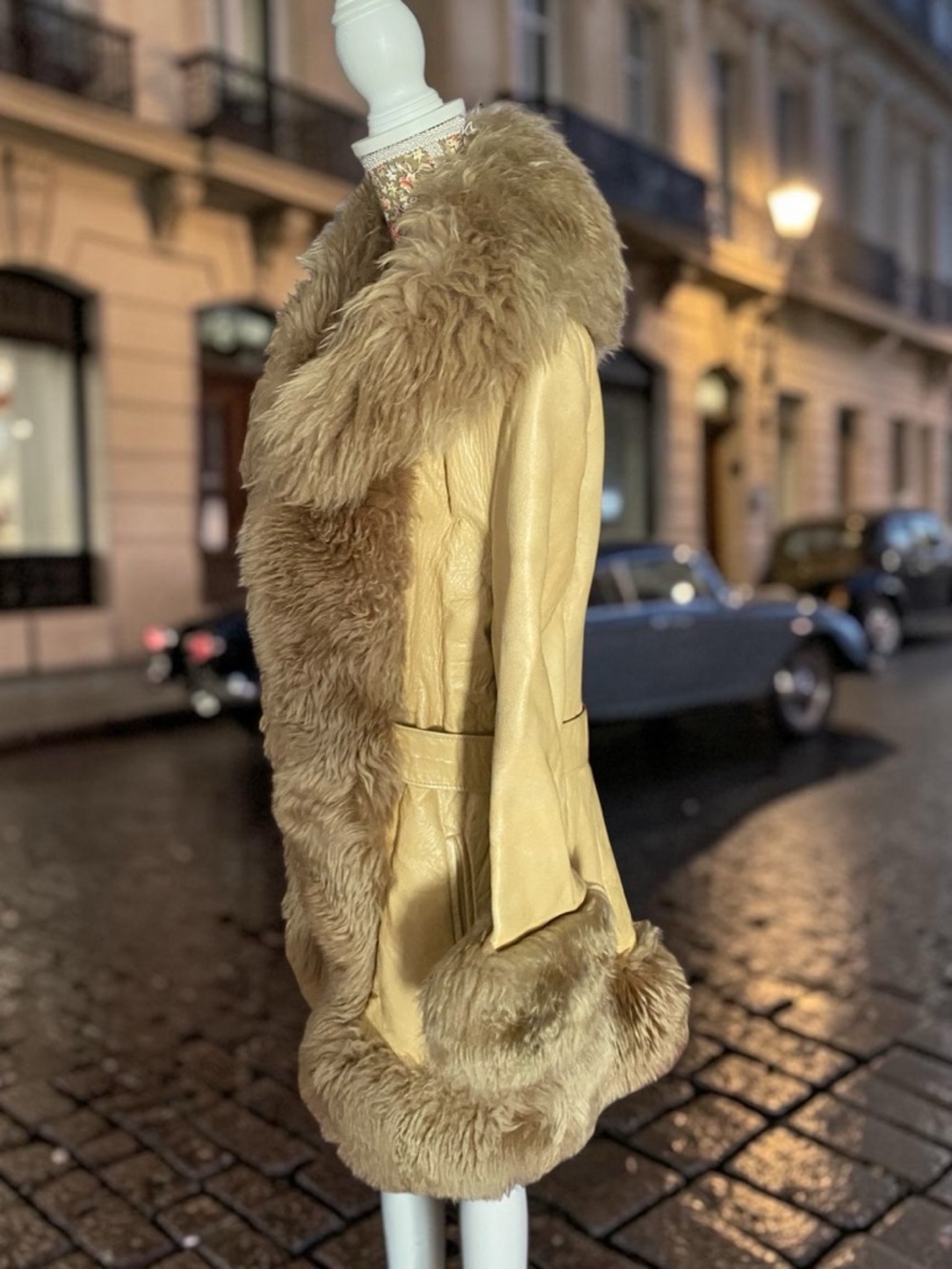 Women's Lilli Ann faux fur Trimmed Coat in Camel XS - Picture 10 of 10